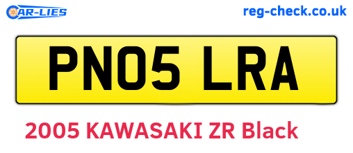 PN05LRA are the vehicle registration plates.