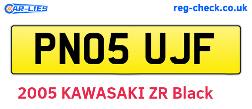 PN05UJF are the vehicle registration plates.