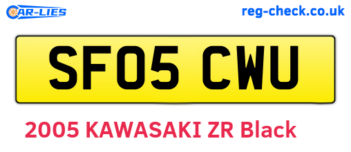 SF05CWU are the vehicle registration plates.