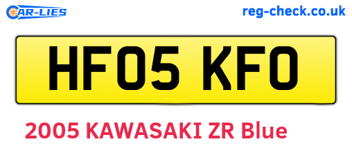 HF05KFO are the vehicle registration plates.