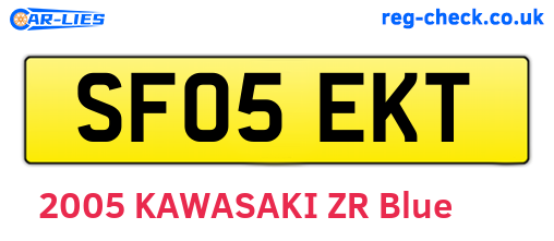 SF05EKT are the vehicle registration plates.