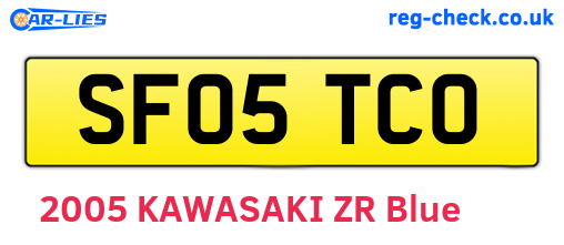 SF05TCO are the vehicle registration plates.