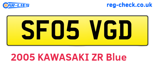 SF05VGD are the vehicle registration plates.