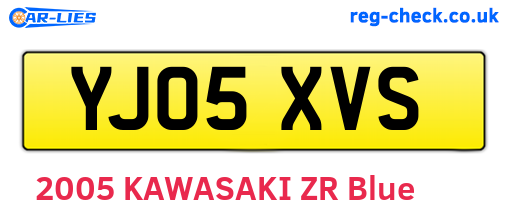 YJ05XVS are the vehicle registration plates.