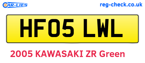 HF05LWL are the vehicle registration plates.