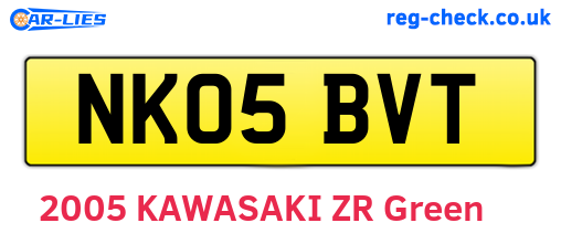 NK05BVT are the vehicle registration plates.