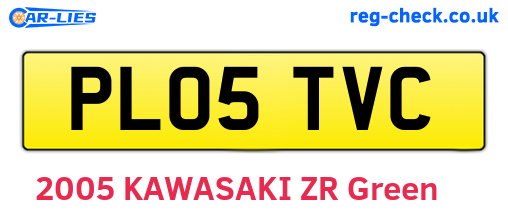 PL05TVC are the vehicle registration plates.