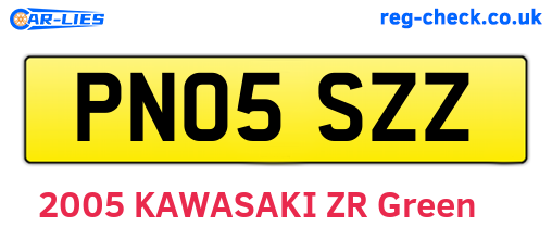 PN05SZZ are the vehicle registration plates.