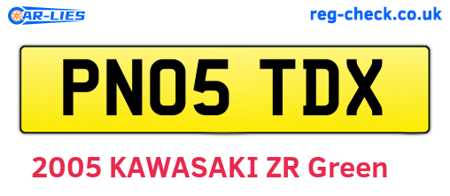 PN05TDX are the vehicle registration plates.