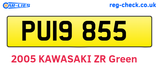 PUI9855 are the vehicle registration plates.