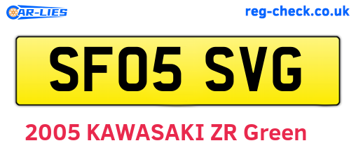 SF05SVG are the vehicle registration plates.