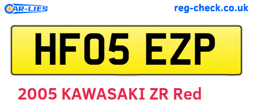 HF05EZP are the vehicle registration plates.