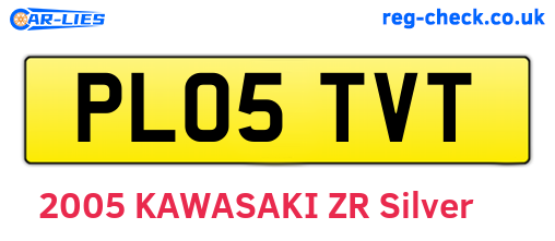 PL05TVT are the vehicle registration plates.