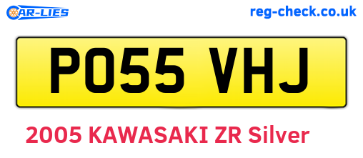 PO55VHJ are the vehicle registration plates.