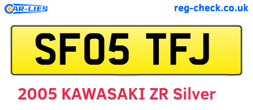 SF05TFJ are the vehicle registration plates.