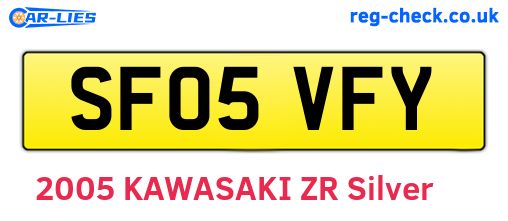 SF05VFY are the vehicle registration plates.