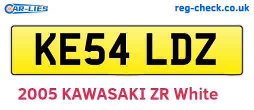 KE54LDZ are the vehicle registration plates.