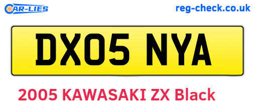 DX05NYA are the vehicle registration plates.