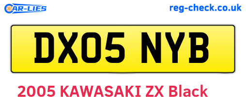 DX05NYB are the vehicle registration plates.