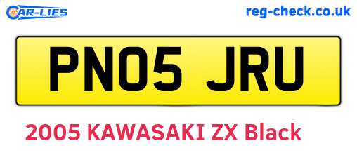 PN05JRU are the vehicle registration plates.