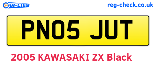 PN05JUT are the vehicle registration plates.