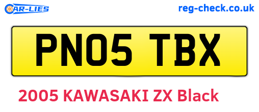 PN05TBX are the vehicle registration plates.