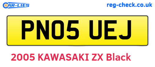 PN05UEJ are the vehicle registration plates.