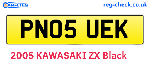 PN05UEK are the vehicle registration plates.