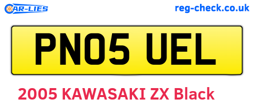 PN05UEL are the vehicle registration plates.