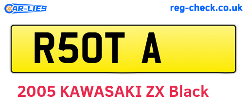 R5OTA are the vehicle registration plates.