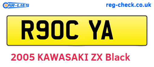 R90CYA are the vehicle registration plates.