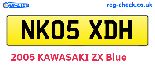 NK05XDH are the vehicle registration plates.