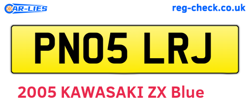 PN05LRJ are the vehicle registration plates.