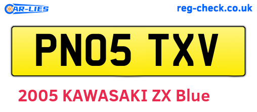 PN05TXV are the vehicle registration plates.