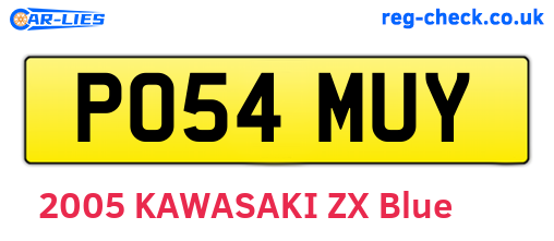 PO54MUY are the vehicle registration plates.