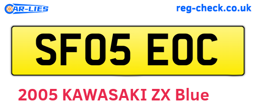 SF05EOC are the vehicle registration plates.