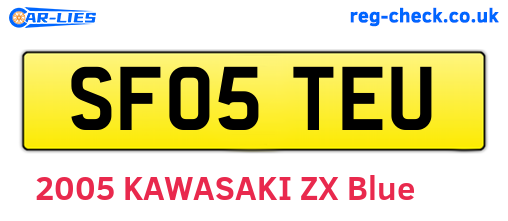 SF05TEU are the vehicle registration plates.