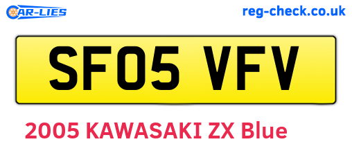 SF05VFV are the vehicle registration plates.