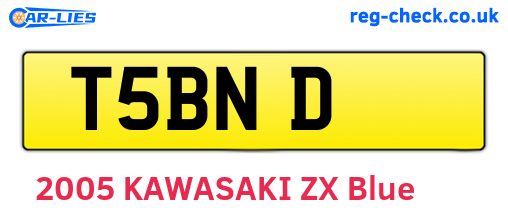 T5BND are the vehicle registration plates.