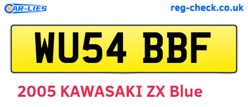 WU54BBF are the vehicle registration plates.