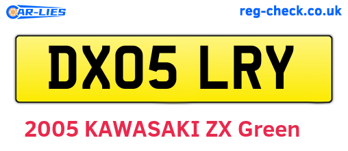 DX05LRY are the vehicle registration plates.