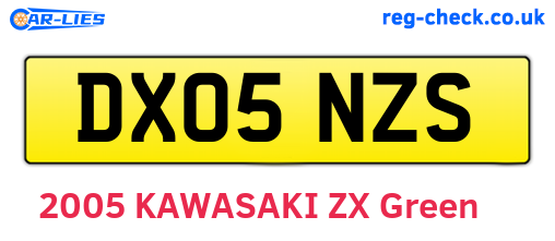 DX05NZS are the vehicle registration plates.