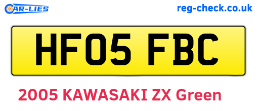 HF05FBC are the vehicle registration plates.