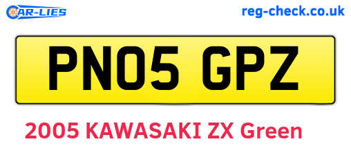 PN05GPZ are the vehicle registration plates.