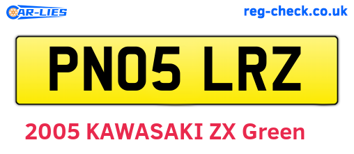 PN05LRZ are the vehicle registration plates.