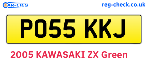 PO55KKJ are the vehicle registration plates.