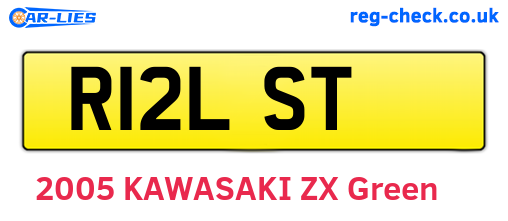 R12LST are the vehicle registration plates.