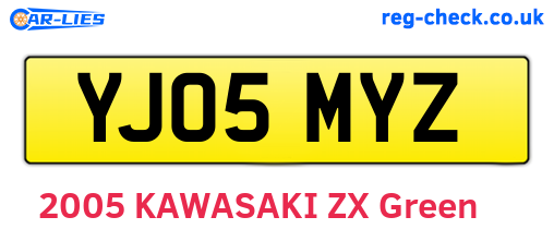 YJ05MYZ are the vehicle registration plates.
