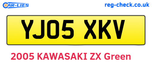 YJ05XKV are the vehicle registration plates.