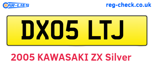 DX05LTJ are the vehicle registration plates.